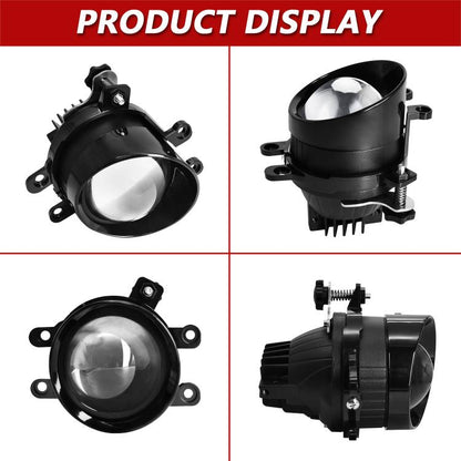 T12 2pcs/Pack 55W 3 inch High Power Dual Lens Fog Light Oblique Style for Toyota, T12 Left Driver, T12 Right Driver