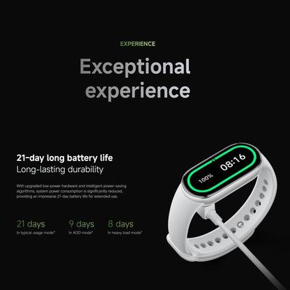Original Xiaomi Smart Band 10, 1.72 inch AMOLED Screen 5ATM Waterproof Smart Watch, Support Blood Oxygen / Heart Rate Monitor, Smart Band 10 Black, Smart Band 10 Silver