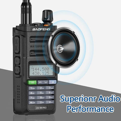 Baofeng UV-9R PRO Dot Matrix LCD Screen IP57 Waterproof Handheld Analog Walkie Talkie, EU Plug, US Plug