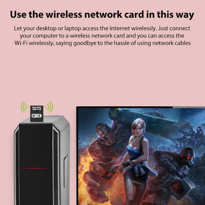 RE-905 Built-in Antenna Bluetooth WiFi 2 in 1 Computer Driver-free USB Network Adapter, RE-905