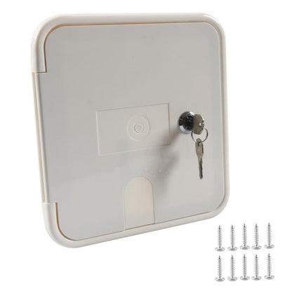 RV / Camper Power Cable Hatch with Screws and Key, Power Cable Hatch
