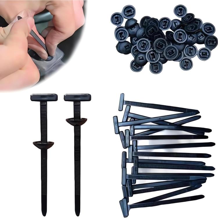 100pcs / Pack PP Universal Cable Tie Buckle, 100pcs / Pack