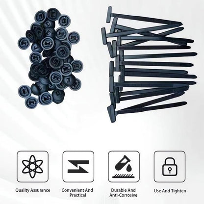 100pcs / Pack PP Universal Cable Tie Buckle, 100pcs / Pack