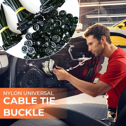 100pcs / Pack PP Universal Cable Tie Buckle, 100pcs / Pack