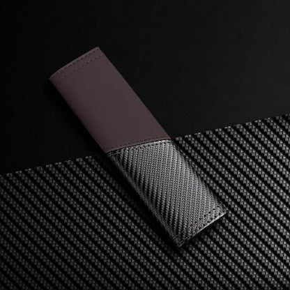 Car Leather Carbon Fiber Stitching Seat Belt Shoulder Guard