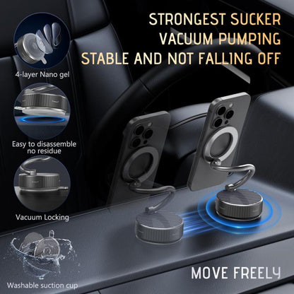 H3 Folding Vacuum Adsorption Magnetic Car Phone Holder, H3