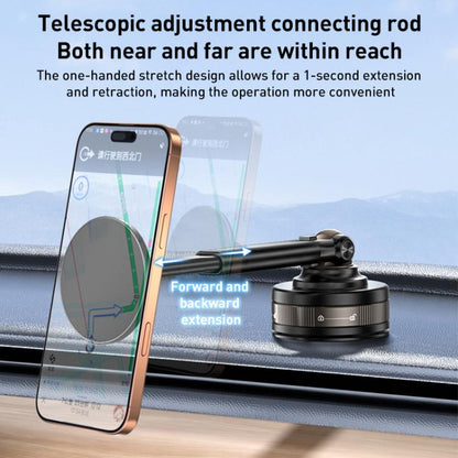 J34 Retractable Vacuum Adsorption Magnetic Car Phone Holder, J34