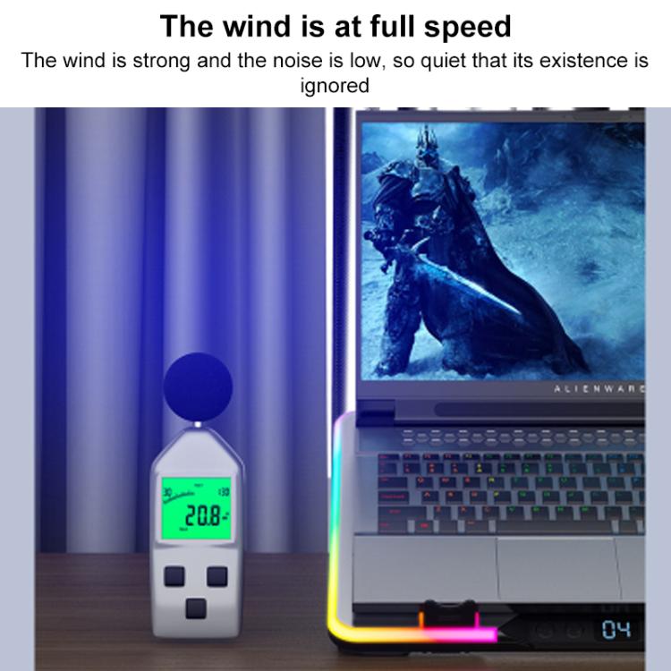 NUOXI F36-2 6-Speed Adjustable Dual-Fan Ultrathin Laptop Cooler, NUOXI F36-2