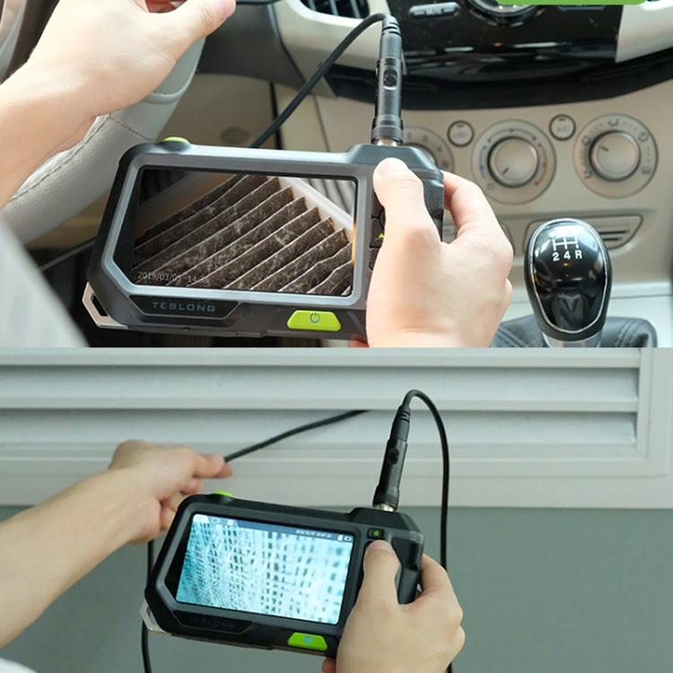 TESLONG NTS500 8mm Dual Lens 5m Industrial Pipeline Endoscope with 5 inch HD Screen, 8mm Dual Lens / 5m