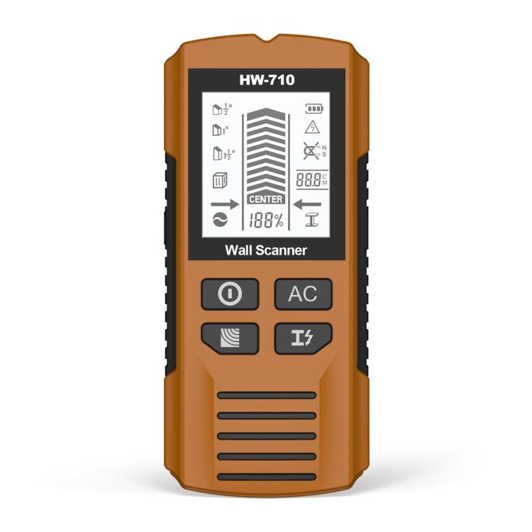 HW-710 5-in-1 Wall Scanner Metal Detector Stud Finder Measuring Instrument