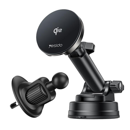 Yesido DS30 2 in 1 15W Wireless Charging Car Desktop Stand
