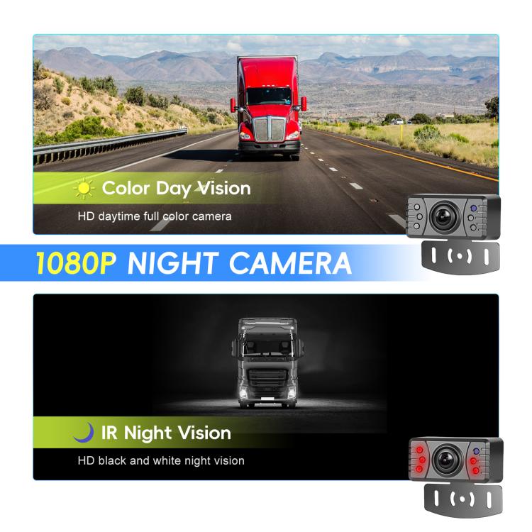 5 inch Digital Wired 1 to 1 Reversing Display Screen Car Central Control Machine Set, With Europe Short License Plate Holder, With North America Long License Plate Holder