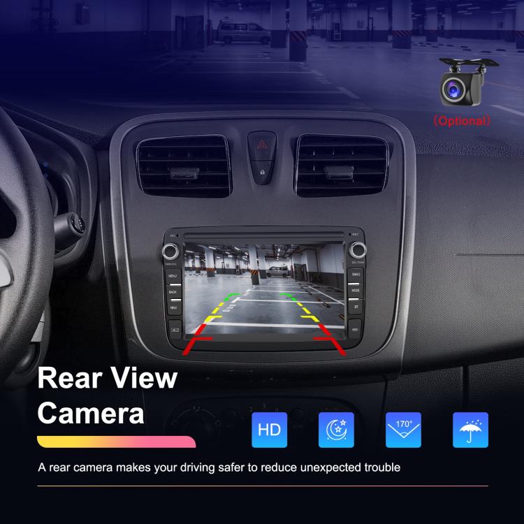 For Dacia Android 15 7 inch Wireless CarPlay Car Player Car Central Control Navigation Machine, Standard, Standard+AHD+Microphone