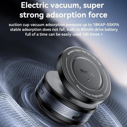 Yesido C310 15W Wireless Charging Vacuum Suction Cup MagSafe Car Holder with 360 Degree Rotating Base