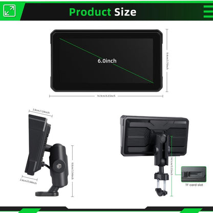6 inch Motorcycle Wireless CarPlay and Android Auto Display Screen Navigator, A4126