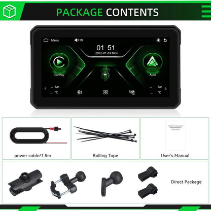 6 inch Motorcycle Wireless CarPlay and Android Auto Display Screen Navigator, A4126