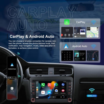 For Volkswagen Android 15 7 inch Horizontal Screen Car Player Car Central Control Navigation, Standard, Standard+AHD+Microphone