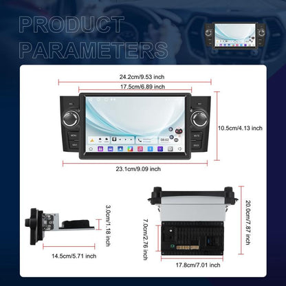 For Fiat Punto 2005-2009 Android 15 7 inch 4G+64G Car Central Control Audio Video Navigation, Standard, Standard+AHD+Microphone