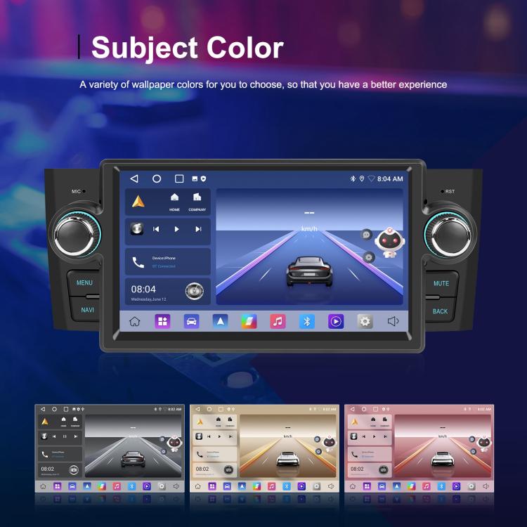 For Fiat Punto 2005-2009 Android 15 7 inch 4G+64G Car Central Control Audio Video Navigation, Standard, Standard+AHD+Microphone
