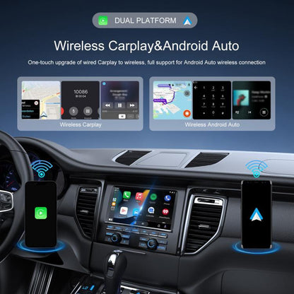 Car CarPlay and Android Auto Wired to Wireless Smart Box Adapter with Type-C Converter