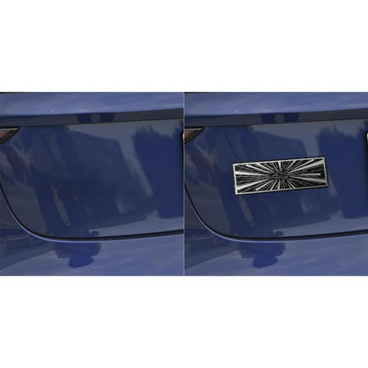 Car Tail Carbon Fiber Decorative Sticker, A, B