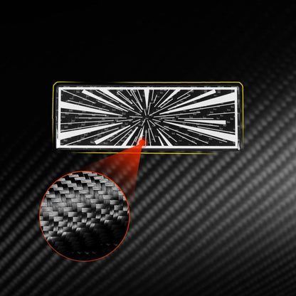 Car Tail Carbon Fiber Decorative Sticker, A, B