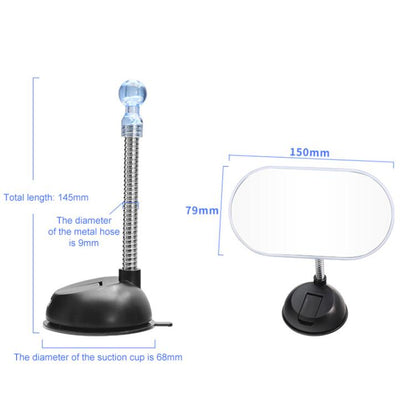 Car Suction Cup Type Wide-angle Rearview Auxiliary Mirror, Suction Cup Type
