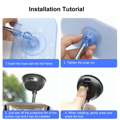Car Suction Cup Type Wide-angle Rearview Auxiliary Mirror, Suction Cup Type