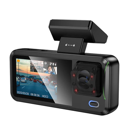hoco DV15 2 inch Screen Display Three-way Driving Recorder