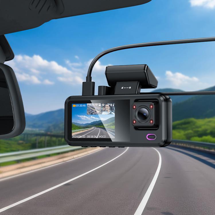 hoco DV15 2 inch Screen Display Three-way Driving Recorder