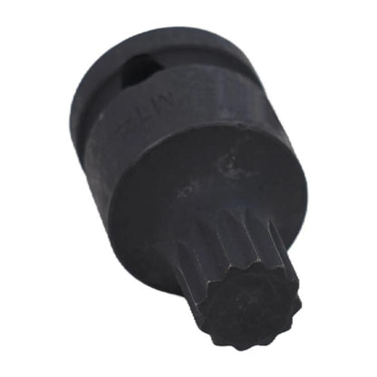 Brake Pad Screw Disassembly Tool Screw Removal Sleeve 14mm Triple Square XZN Socket for Volkswagen / Audi