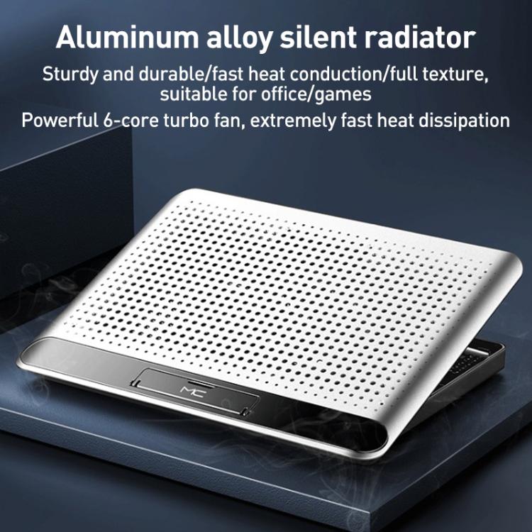 NUOXI Q5A 6-Speed Adjustable 6-Core Large Fan Cooling Pad, Q5A (Black), Q5A (Silver)