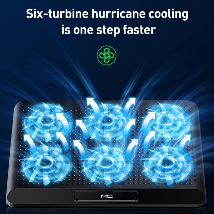 NUOXI Q5A 6-Speed Adjustable 6-Core Large Fan Cooling Pad, Q5A (Black), Q5A (Silver)