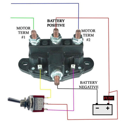 Car Relay Winch Motor Reversing Solenoid Switch DC Six-terminal Relay 2141211A61
