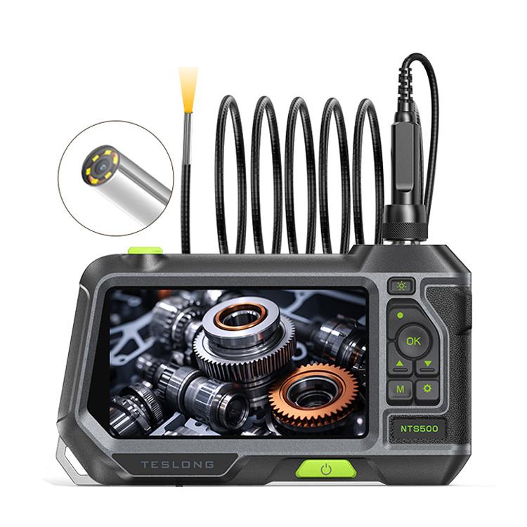 TESLONG NTS500 Industrial Pipeline Endoscope with 5 inch HD Screen, 7.6mm Single Lens / 1m, 3.9mm Lens / 3m, 5.5mm Single Lens / 1m, 7.6mm Single Lens / 5m, 8mm Dual Lens / 1m, 3.9mm Single Lens / 1m, 5.5mm Dual Lens / 1m, 7.6mm Single Lens / 3m