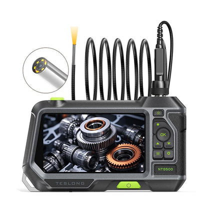 TESLONG NTS500 Industrial Pipeline Endoscope with 5 inch HD Screen, 7.6mm Single Lens / 1m, 3.9mm Lens / 3m, 5.5mm Single Lens / 1m, 7.6mm Single Lens / 5m, 8mm Dual Lens / 1m, 3.9mm Single Lens / 1m, 5.5mm Dual Lens / 1m, 7.6mm Single Lens / 3m