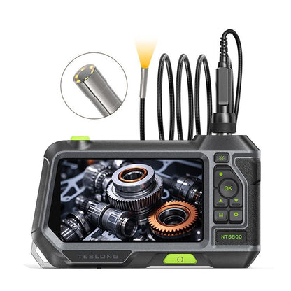 TESLONG NTS500 Industrial Pipeline Endoscope with 5 inch HD Screen, 7.6mm Single Lens / 1m, 3.9mm Lens / 3m, 5.5mm Single Lens / 1m, 7.6mm Single Lens / 5m, 8mm Dual Lens / 1m, 3.9mm Single Lens / 1m, 5.5mm Dual Lens / 1m, 7.6mm Single Lens / 3m