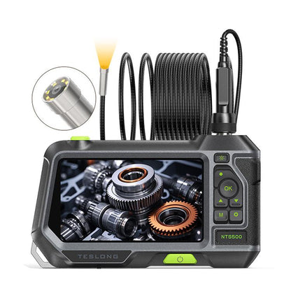 TESLONG NTS500 Industrial Pipeline Endoscope with 5 inch HD Screen, 7.6mm Single Lens / 1m, 3.9mm Lens / 3m, 5.5mm Single Lens / 1m, 7.6mm Single Lens / 5m, 8mm Dual Lens / 1m, 3.9mm Single Lens / 1m, 5.5mm Dual Lens / 1m, 7.6mm Single Lens / 3m