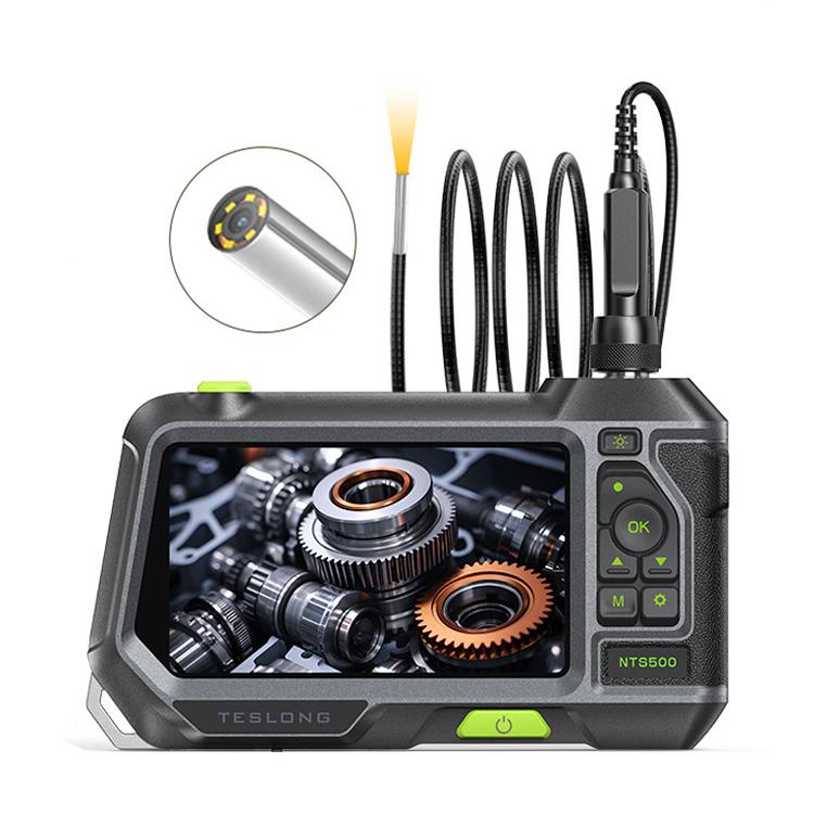TESLONG NTS500 Industrial Pipeline Endoscope with 5 inch HD Screen, 7.6mm Single Lens / 1m, 3.9mm Lens / 3m, 5.5mm Single Lens / 1m, 7.6mm Single Lens / 5m, 8mm Dual Lens / 1m, 3.9mm Single Lens / 1m, 5.5mm Dual Lens / 1m, 7.6mm Single Lens / 3m