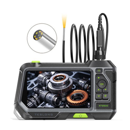 TESLONG NTS500 Industrial Pipeline Endoscope with 5 inch HD Screen, 7.6mm Single Lens / 1m, 3.9mm Lens / 3m, 5.5mm Single Lens / 1m, 7.6mm Single Lens / 5m, 8mm Dual Lens / 1m, 3.9mm Single Lens / 1m, 5.5mm Dual Lens / 1m, 7.6mm Single Lens / 3m