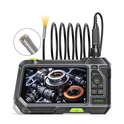 TESLONG NTS500 Industrial Pipeline Endoscope with 5 inch HD Screen, 7.6mm Single Lens / 1m, 3.9mm Lens / 3m, 5.5mm Single Lens / 1m, 7.6mm Single Lens / 5m, 8mm Dual Lens / 1m, 3.9mm Single Lens / 1m, 5.5mm Dual Lens / 1m, 7.6mm Single Lens / 3m