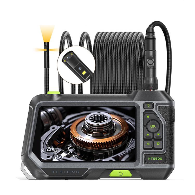 TESLONG NTS500 Industrial Pipeline Endoscope with 5 inch HD Screen, 7.6mm Single Lens / 1m, 3.9mm Lens / 3m, 5.5mm Single Lens / 1m, 7.6mm Single Lens / 5m, 8mm Dual Lens / 1m, 3.9mm Single Lens / 1m, 5.5mm Dual Lens / 1m, 7.6mm Single Lens / 3m