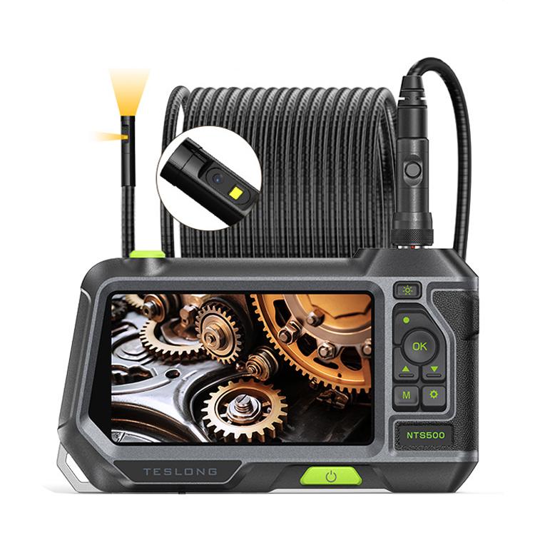 TESLONG NTS500 Industrial Pipeline Endoscope with 5 inch HD Screen, 7.6mm Single Lens / 1m, 3.9mm Lens / 3m, 5.5mm Single Lens / 1m, 7.6mm Single Lens / 5m, 8mm Dual Lens / 1m, 3.9mm Single Lens / 1m, 5.5mm Dual Lens / 1m, 7.6mm Single Lens / 3m