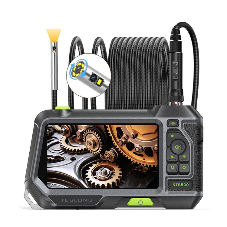 TESLONG NTS500 Industrial Pipeline Endoscope with 5 inch HD Screen, 7.6mm Single Lens / 1m, 3.9mm Lens / 3m, 5.5mm Single Lens / 1m, 7.6mm Single Lens / 5m, 8mm Dual Lens / 1m, 3.9mm Single Lens / 1m, 5.5mm Dual Lens / 1m, 7.6mm Single Lens / 3m