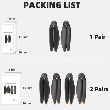 For DJI Mavic 4 Pro Sunnylife 1158F Quick-Release Propellers Blades, One Pair, Two Pairs