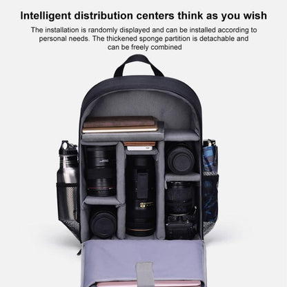 Cwatcun D6 Large II Camera Backpack Outdoor Waterproof Nylon DSLR Photography Bag, 32 x 17 x 41.5cm