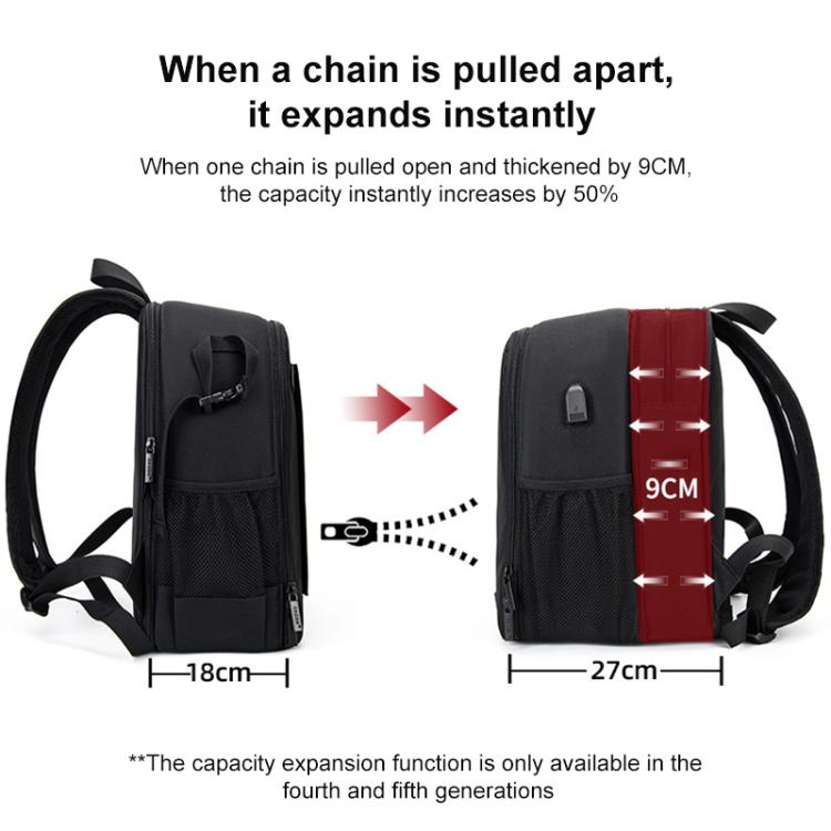 Cwatcun D6 Large II Camera Backpack Outdoor Waterproof Nylon DSLR Photography Bag, 32 x 17 x 41.5cm