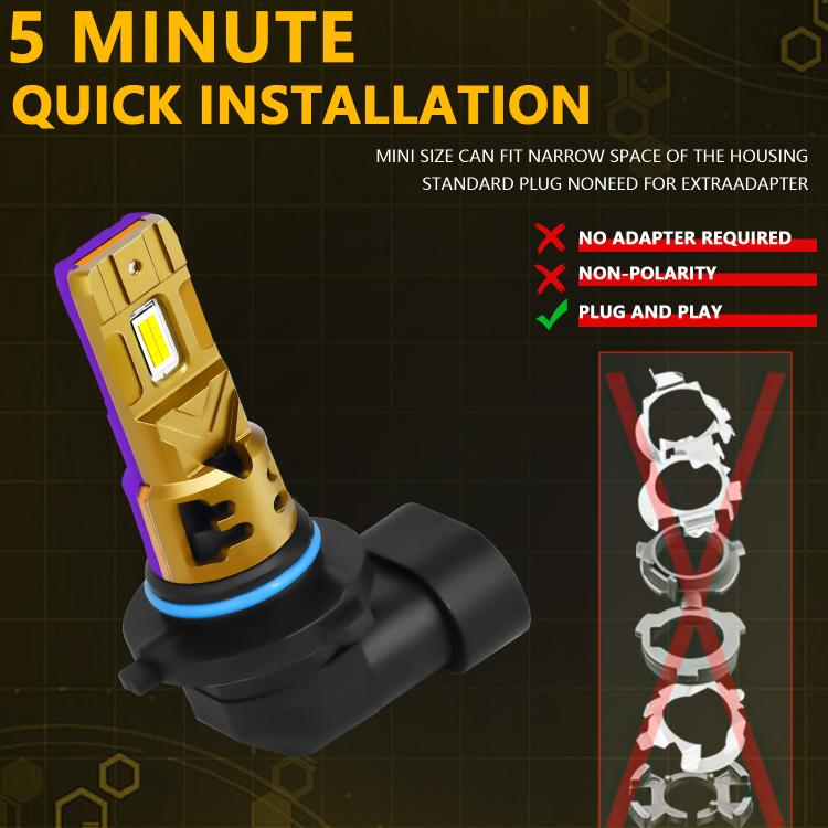 1 Pair 35W 3500LM 6500K Car LED Headlight Bulb, 9005, 9006, H1, H4, H7, H11