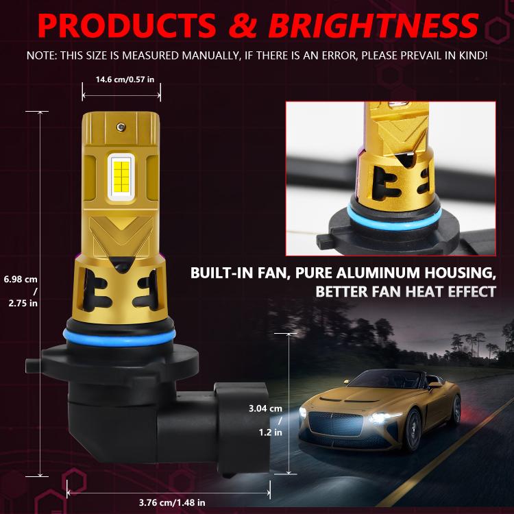 1 Pair 35W 3500LM 6500K Car LED Headlight Bulb, 9005, 9006, H1, H4, H7, H11