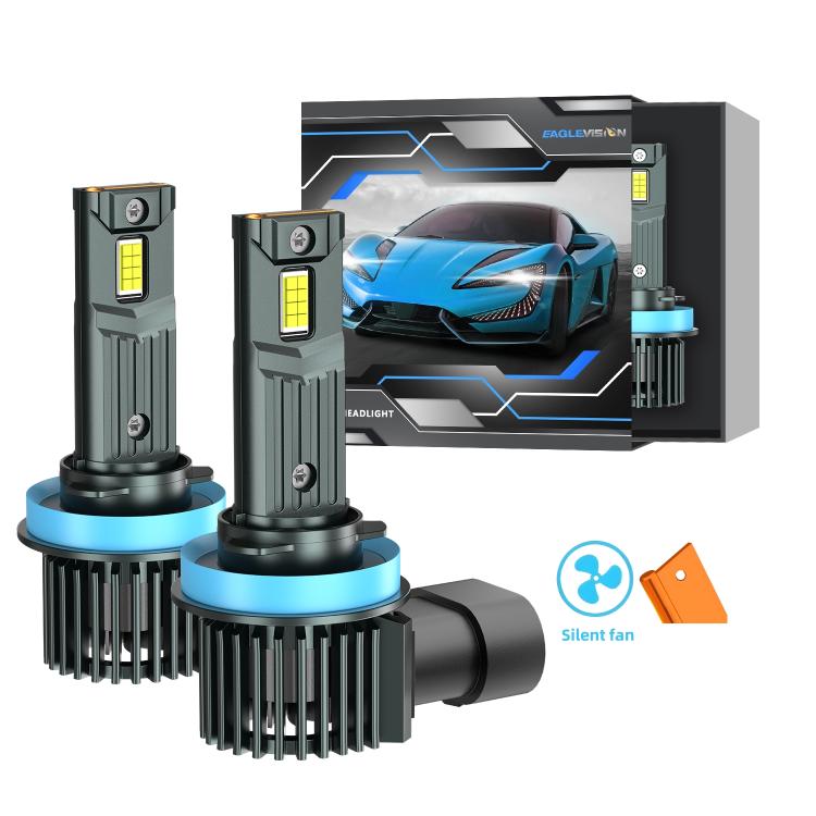 1 Pair 32W 3200LM 6500K Car LED Headlight Bulb with Fan, 9005, 9006, H1, H4, H7, H11